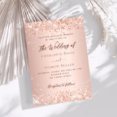 Invitation mariage de luxe en or rose