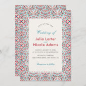 Invitation Mariage de luxe géométrique (Devant / Derrière)