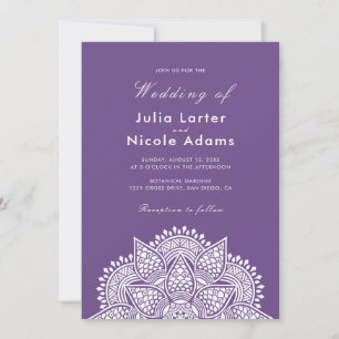 Invitation Mariage de Luxe Métallisé Pailleté Géométrique