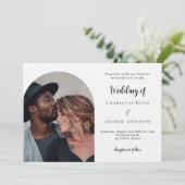 Invitation Mariage de luxe photo moderne simple (Debout devant)