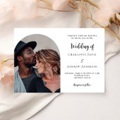 Invitation Mariage de luxe photo moderne simple