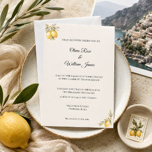 Invitation Mariage de luxe sur la côte italienne méditerranée