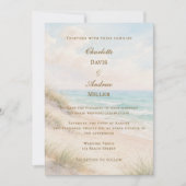 Invitation Mariage de luxe sur la côte plage (Devant)