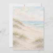 Invitation Mariage de luxe sur la côte plage (Dos)