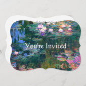 Invitation Mariage de Lys d'eau (Devant / Derrière)