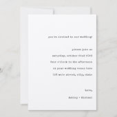Invitation Mariage de machine à écrire Décontracté (Devant)