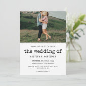 Invitation mariage de machine à écrire vintage photo (Debout devant)