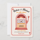 Invitation Mariage de machine à fente rétro Mod (Devant)
