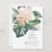 Invitation Mariage de Magnolia tropicale (Devant)