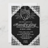 Invitation Mariage de main de dentelle blanche (Devant)