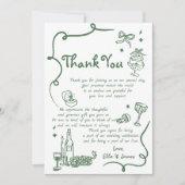 Invitation Mariage de main fantaisie verte (Devant)