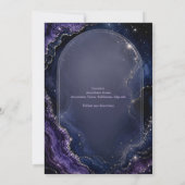 Invitation Mariage de marbre d'agate de Galaxie Céleste (Dos)