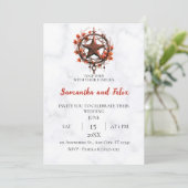 Invitation Mariage de marbre magique de Pentacle d'automne (Debout devant)
