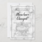Invitation Mariage de marbre reporté Annulation du report (Devant)
