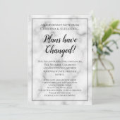 Invitation Mariage de marbre reporté Annulation du report (Debout devant)