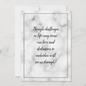 Invitation Mariage de marbre reporté Annulation du report (Dos)