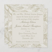 Invitation Mariage de marée blanc de sable blanc de marais (Devant / Derrière)