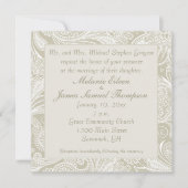 Invitation Mariage de marée blanc de sable blanc de marais (Devant)