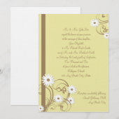 Invitation Mariage de marguerite (Devant / Derrière)