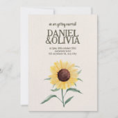 Invitation Mariage de marguerite couleur Pastel Retro (Devant)