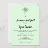 Invitation Mariage de marguerite minimaliste (Devant)