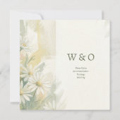 Invitation Mariage de marguerite sauvage peinte (Dos)