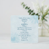 Invitation mariage de marguerite turquoise pastel (Debout devant)