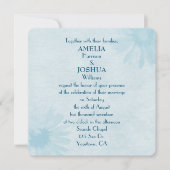 Invitation mariage de marguerite turquoise pastel (Devant)