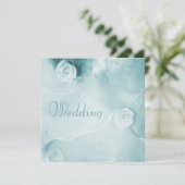 Invitation Mariage de Mariage Turquoise classique (Debout devant)