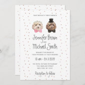 Invitation Mariage de mariée Amoureux des chiens Cockapoo (Devant / Derrière)
