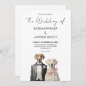 Invitation Mariage de mariée et de chambre de chien (Devant / Derrière)