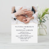 Invitation Mariage de mariée et de chambre élégante moderne (Debout devant)