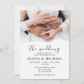 Invitation Mariage de mariée et de chambre élégante moderne (Devant)