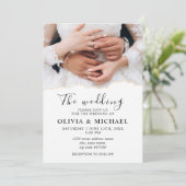 Invitation Mariage de mariée et de chambre élégante moderne (Debout devant)