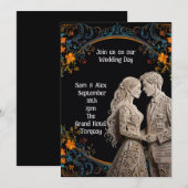 Invitation Mariage de mariée et de chambre personnalisée (Devant / Derrière)