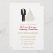 Invitation Mariage de mariée et de mariée (Devant / Derrière)