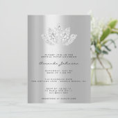 Invitation Mariage de mariée Lotus Mandala Cristal  (Debout devant)
