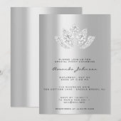 Invitation Mariage de mariée Lotus Mandala Cristal  (Devant / Derrière)
