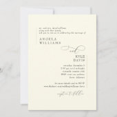 Invitation Mariage de mariée moderne Jaune verte (Devant)