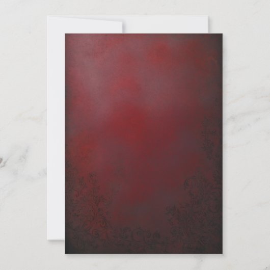 Invitation Mariage de masque masqué doré (Dos)