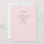 Invitation Mariage de masse catholique rose pâle (Dos)