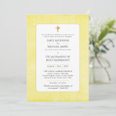Invitation Mariage de masse nuptiale catholique citron (Debout devant)