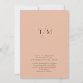 Invitation Mariage de mélange et de combinaison simple Monogr (Devant)