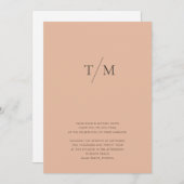 Invitation Mariage de mélange et de combinaison simple Monogr (Devant / Derrière)