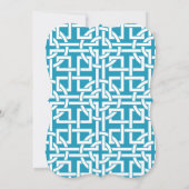 Invitation Mariage de menthe à Bund Turquoise et Jaune (Dos)