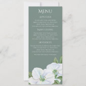 Invitation Mariage de menu Fleur de pomme blanche (Devant)