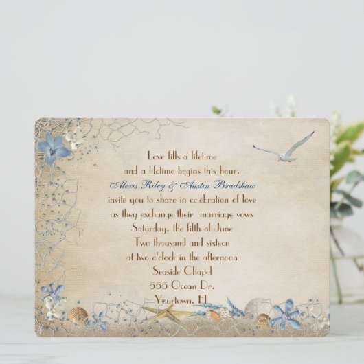 Invitation Mariage de mer (Debout devant)