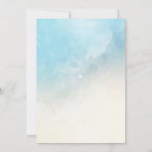 Invitation Mariage de mer Été Bleu Océan Plage Mariage (Dos)