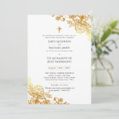 Invitation Mariage de Messe Catholique de Noces avec Broderie (Debout devant)