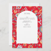 Invitation Mariage de messe nuptiale catholique du printemps (Dos)